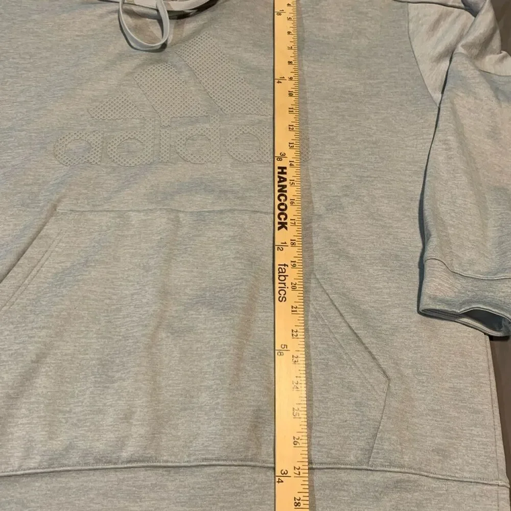 Adidas Men's/ Adult climawarm Grey logo hoodie xxl